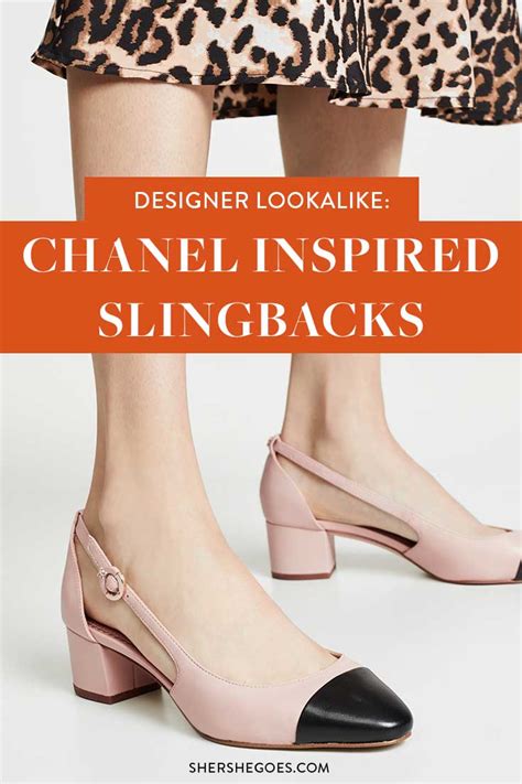 chanel two tone slingbacks look alike|Chanel two tone slingback dupes.